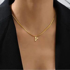 #400 GOLD CHAIN Mini Letter J Necklace